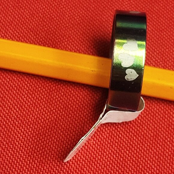 Stainless Steel Multi Color Hearts Ring Size 21 Unisex - Picture 6 of 11